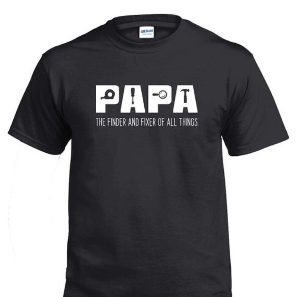 Papa Fathers Day Shirt Papa Fixer And Finder Of All Things T Fathers Day Pa